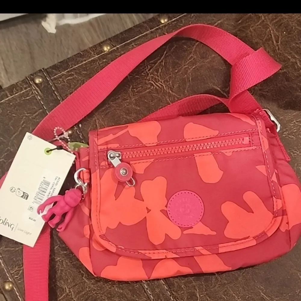 Kipling‎ Sabian Crossbody Mini Bag- Coral Print
